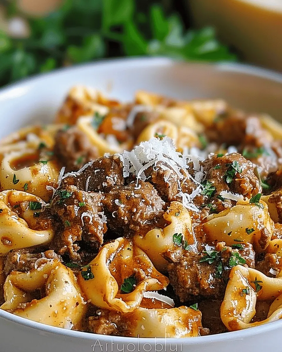 Cheesesteak Tortellini in Rich Provolone Sauce: A Cozy Delight