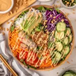 Spring Roll Salad with Peanut Sauce