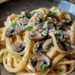 Caramelized Leek and Mushroom Gruyere Pasta