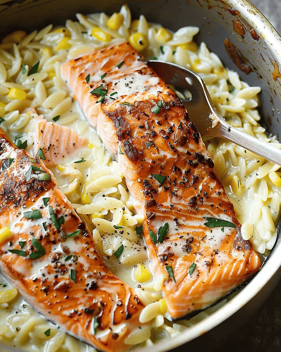 Creamed Corn Orzo with Salmon: A Deliciously Easy Dinner Delight