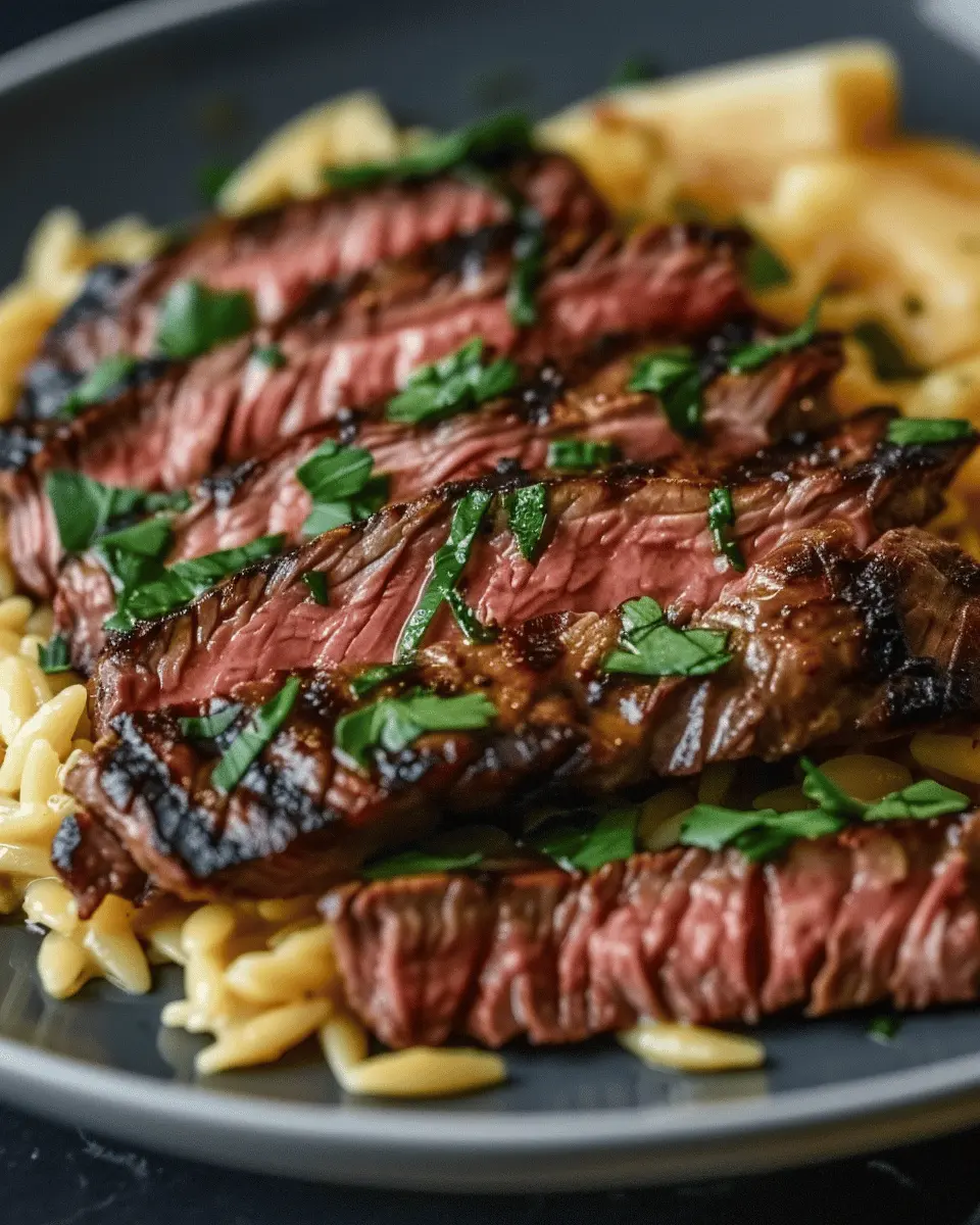 Flank Steak with Creamy Orzo: A Juicy Family Favorite Recipe