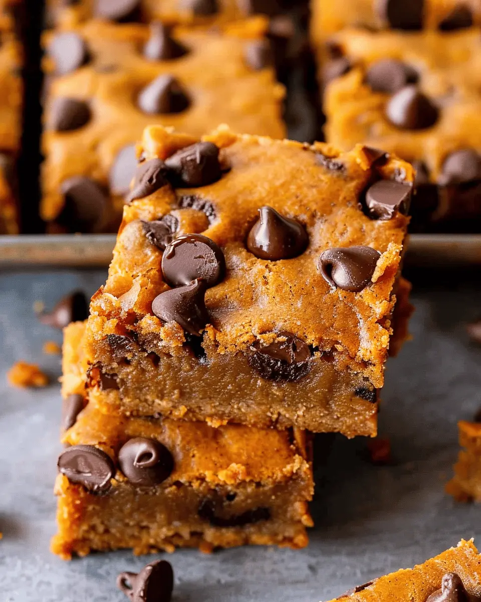 Fudgy Pumpkin Chocolate Chip Bars: The Best Fall Dessert Delight