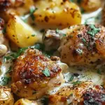 Garlic Parmesan Crockpot Chicken and Potatoes