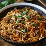 Mongolian Ground Beef Noodles