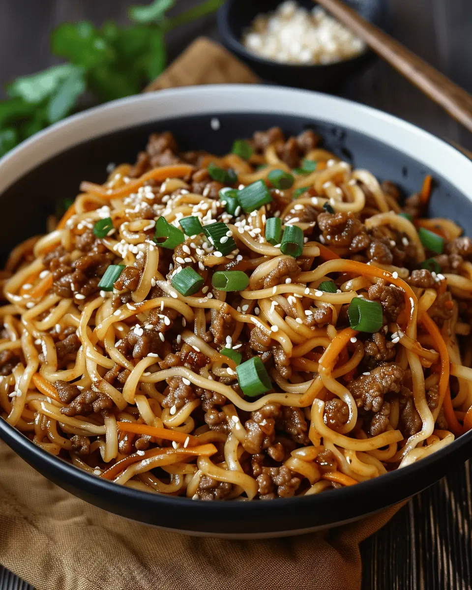 Mongolian Ground Beef Noodles: Easy Comfort Food Made at Home