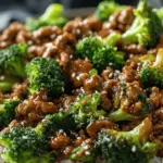 Honey Garlic Ground Beef and Broccoli