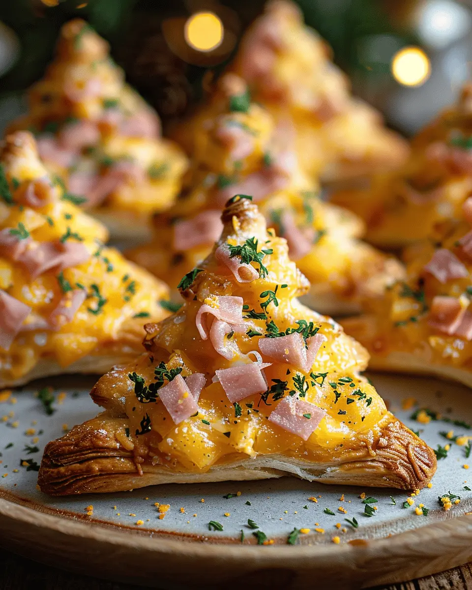 Cheddar and Ham Stuffed Christmas Trees: Easy Turkey Bacon Delight
