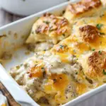 Biscuits and Gravy Breakfast Casserole