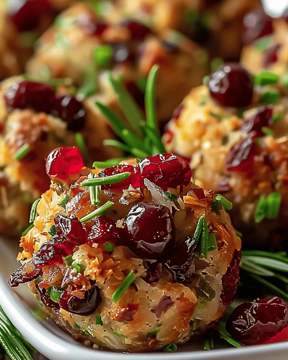 Cranberry & Turkey Stuffing Balls: Easy Holiday Treats at Home