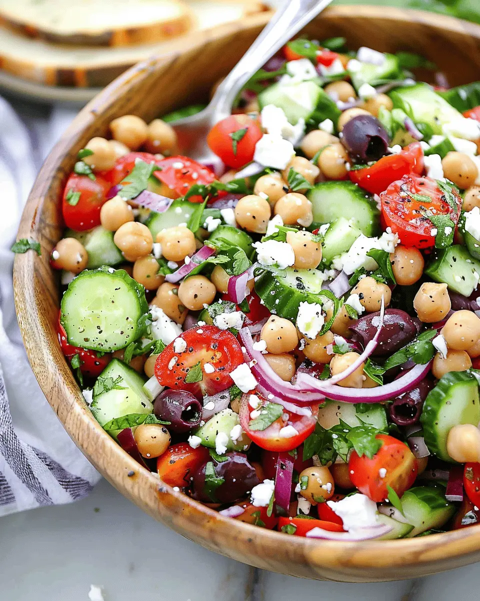 Greek Chickpea Salad: Easy Recipe for Fresh Flavorful Meals