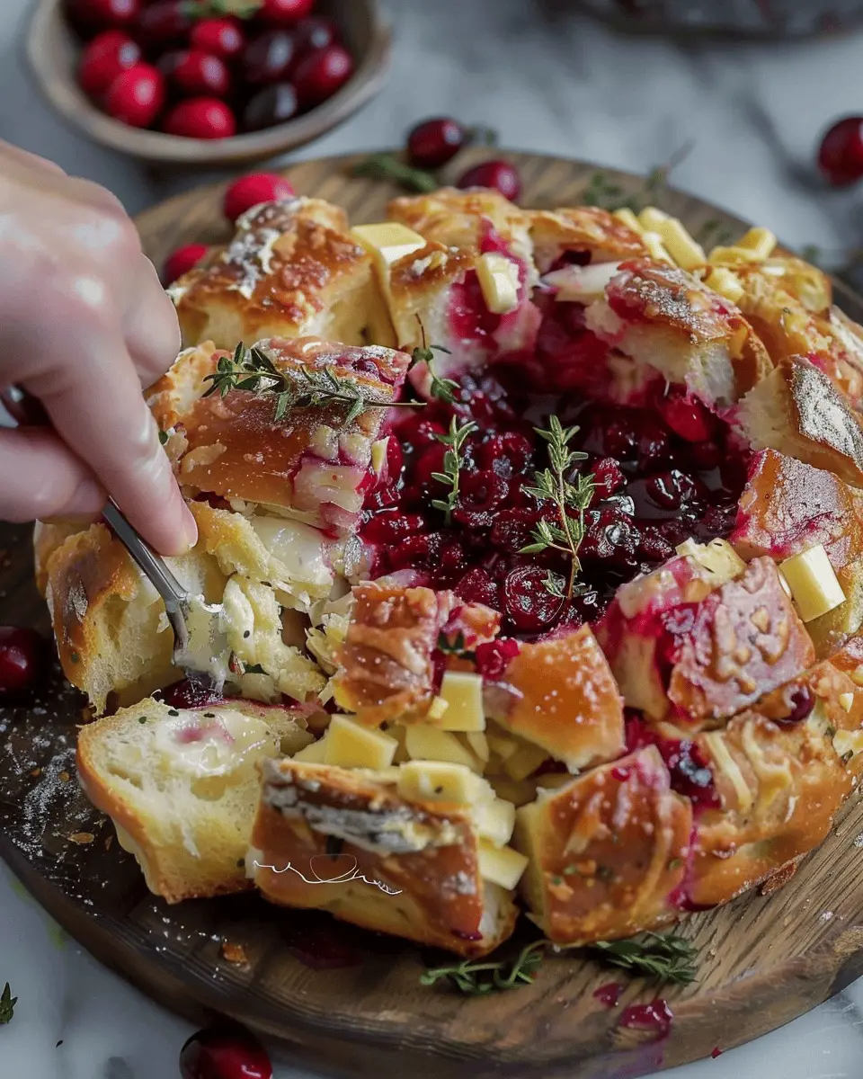 Pull Apart Baked Cranberry Brie Bread Bowl: Easy & Indulgent Treat