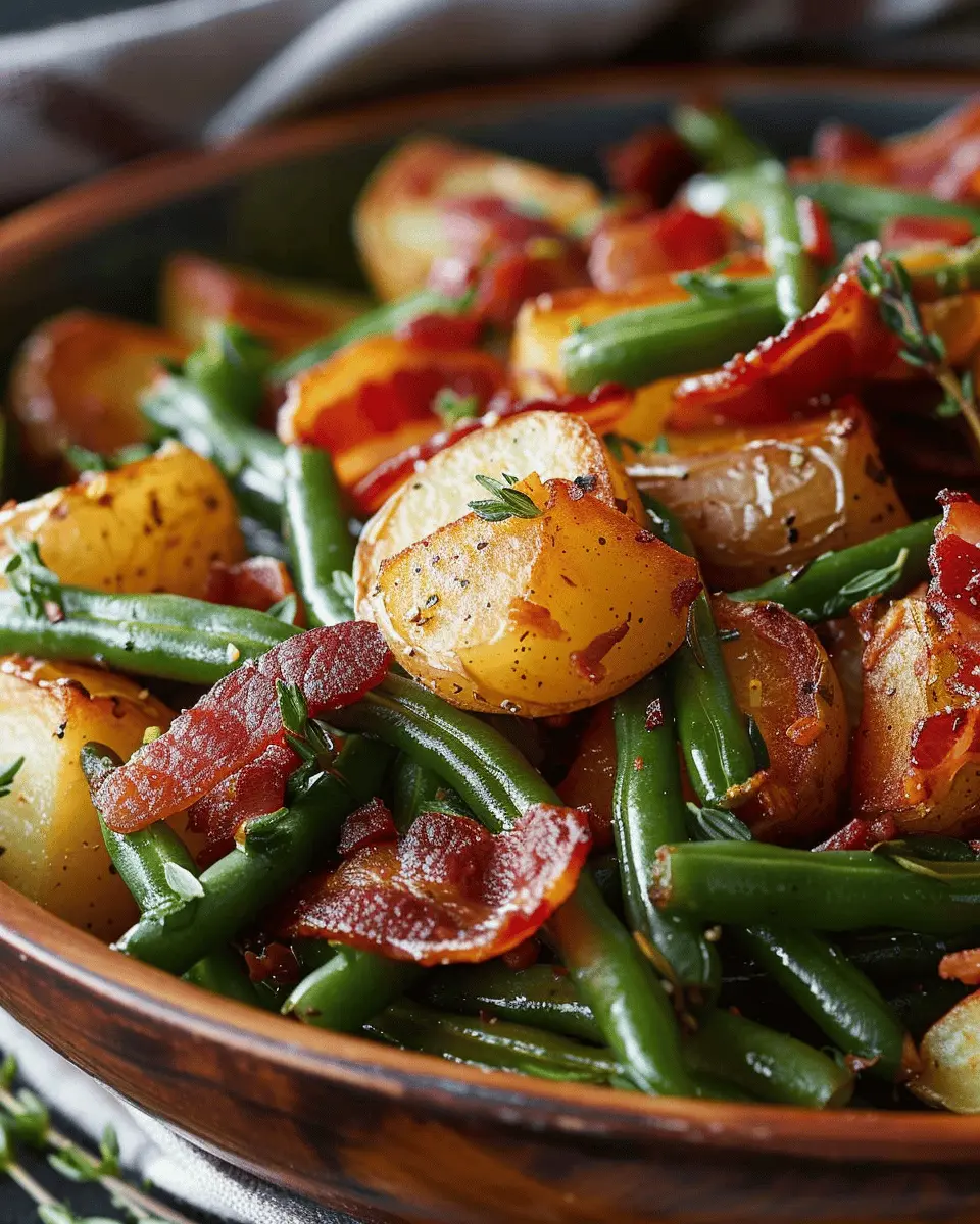 Country Ranch Green Beans and Potatoes with Turkey Bacon Delight