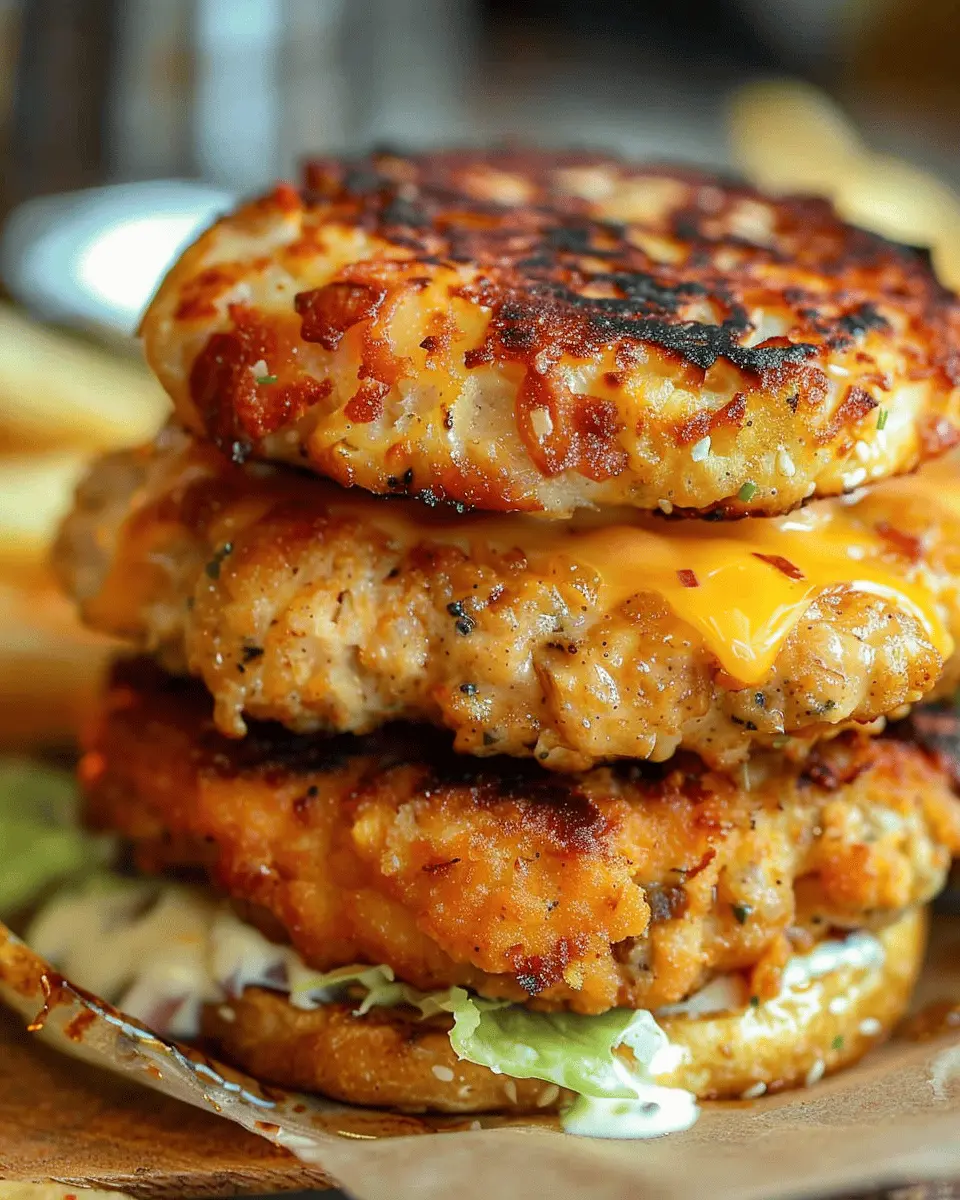 Cheddar Ranch Chicken Burger: Juicy Flavor with Turkey Bacon Delight