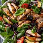 Blackberry Basil Grilled Chicken Salad