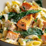Quick Salmon & Spinach Pasta