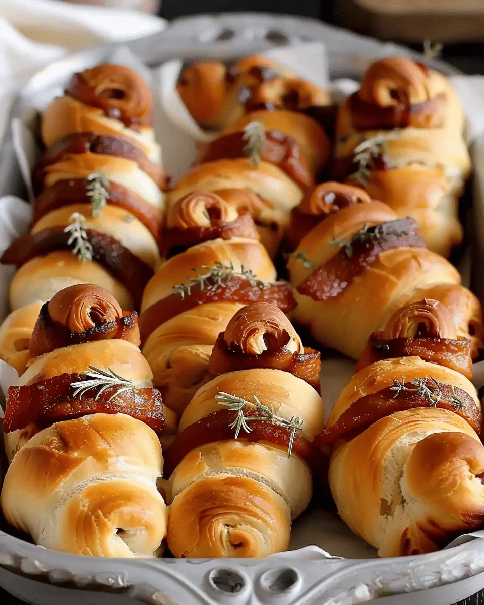 Mummy Pigs in a Blanket: Easy Turkey Bacon & Chicken Ham Delight