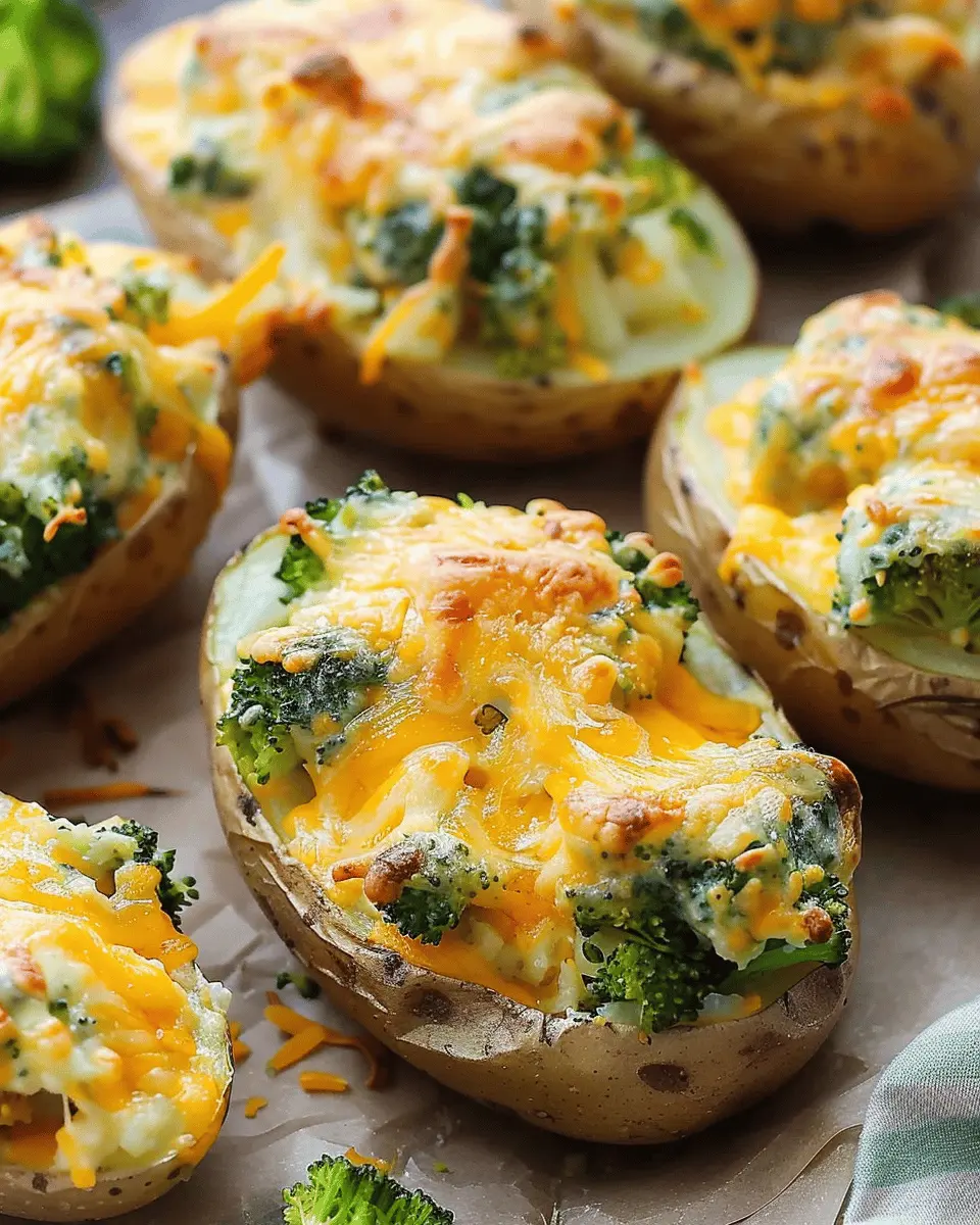 Broccoli and Cheddar Twice-Baked Potatoes with Flavorful Turkey Bacon