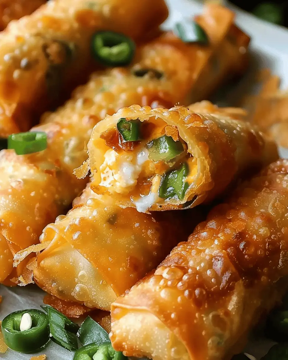 Mini Jalapeño Popper Egg Rolls: Easy Turkey Bacon Delight