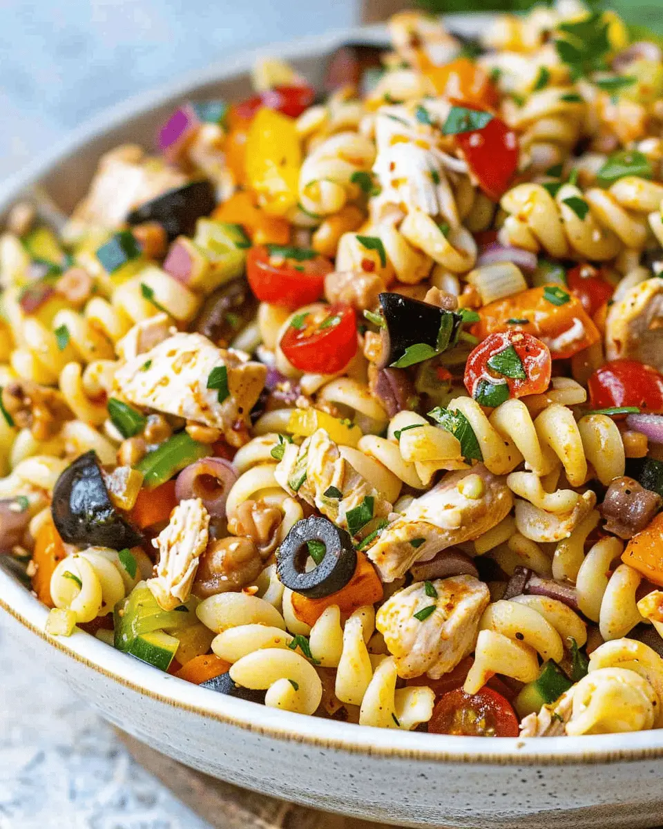 BBQ Chicken Pasta Salad: A Juicy Twist with Turkey Bacon and Chicken Ham