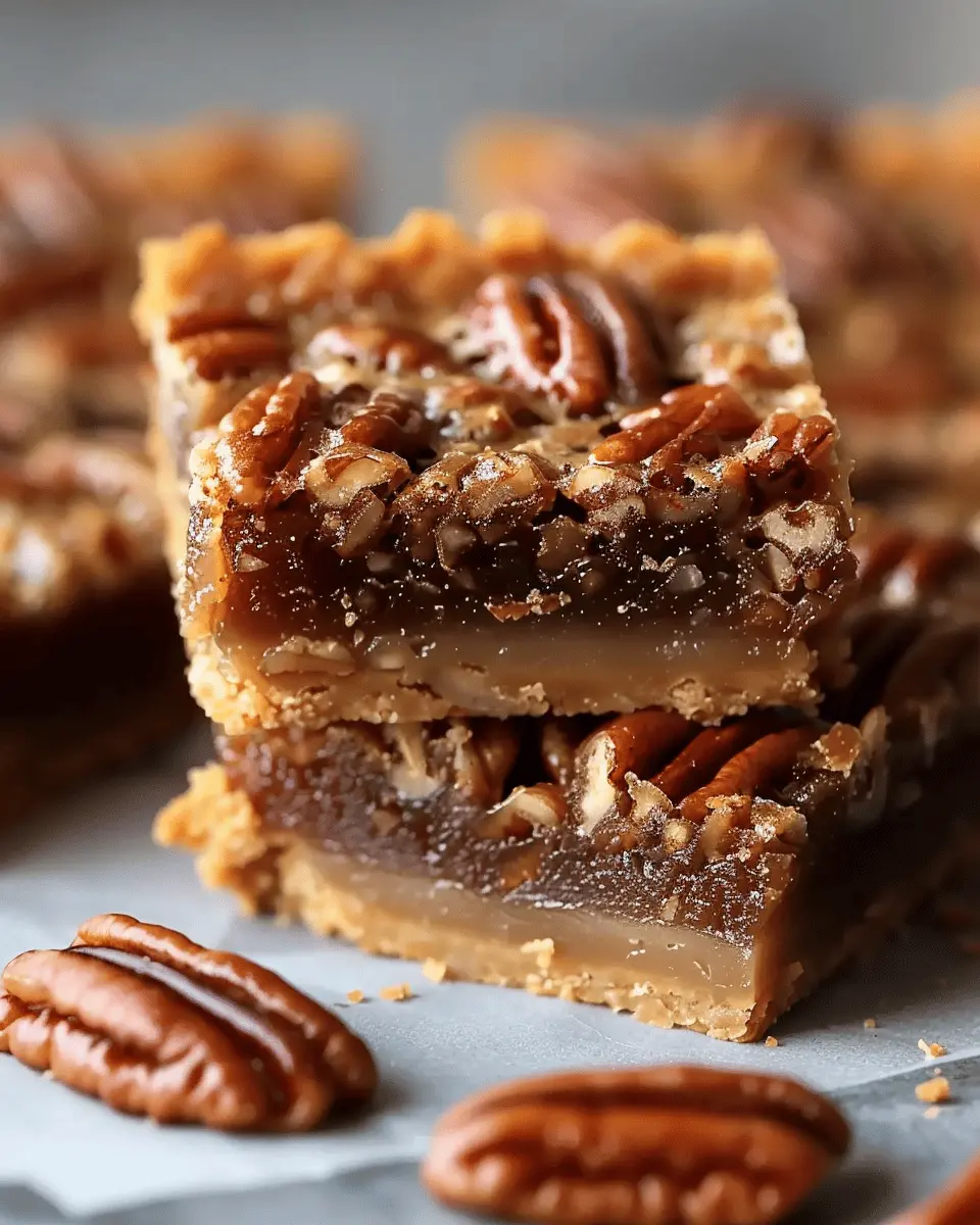 Rich Pecan Pie Bars: Indulgent Homemade Treats with Pie Crust