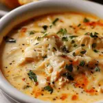 Crock Pot Creamy Chicken Parmesan Soup