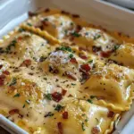 Olive Garden-Inspired Ravioli Carbonara