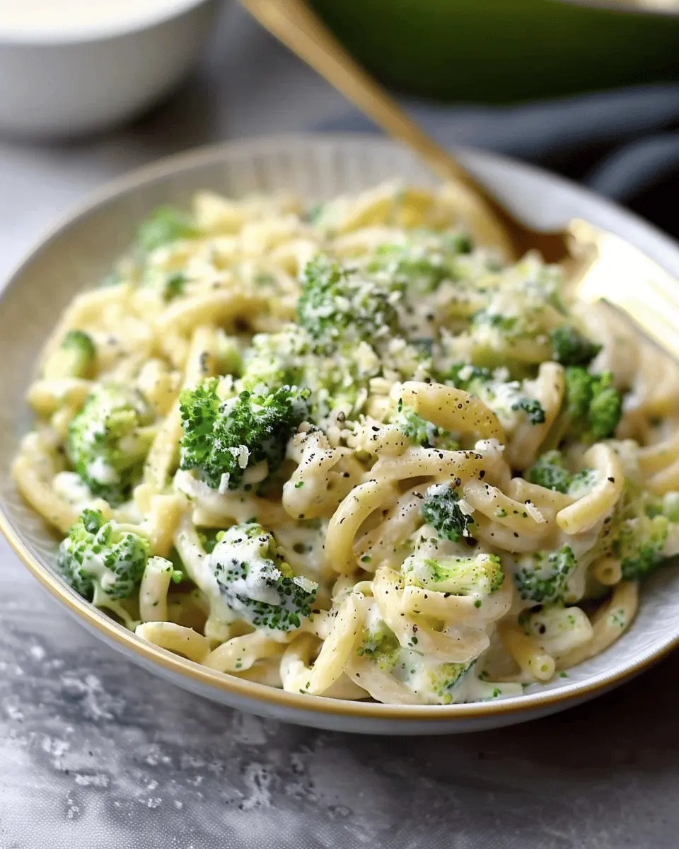 Cheesy and Creamy Broccoli Pasta with Turkey Bacon Delight