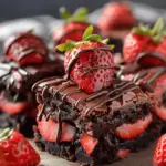 Chocolate Covered Strawberry Brownies