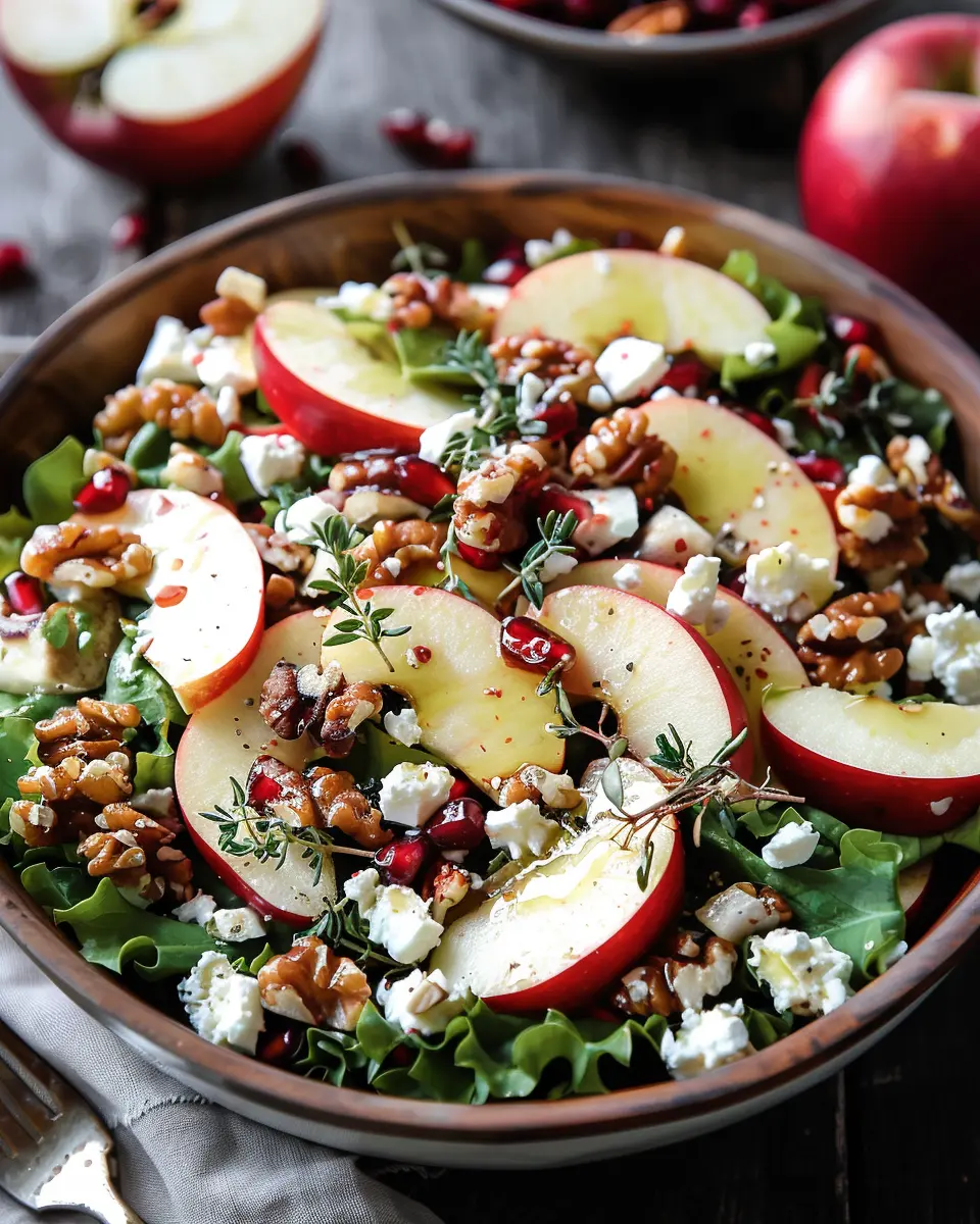 Autumn Harvest Honeycrisp Apple and Feta Salad Delightfully Fresh