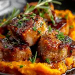 Apple Cider Pork with Mashed Sweet Potatoes Recipe