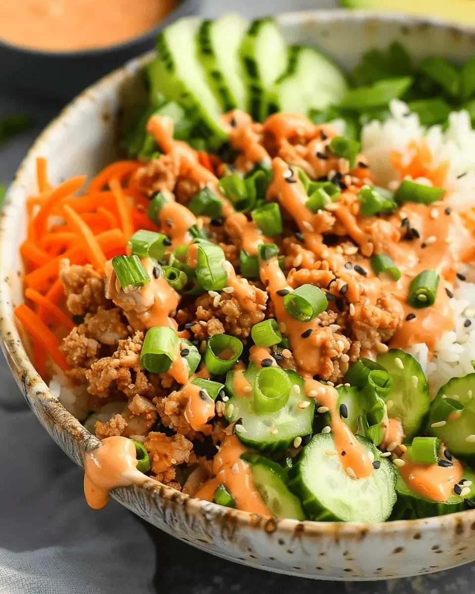 Ground Turkey Rice Bowls: Easy Bang Bang Sauce Delight