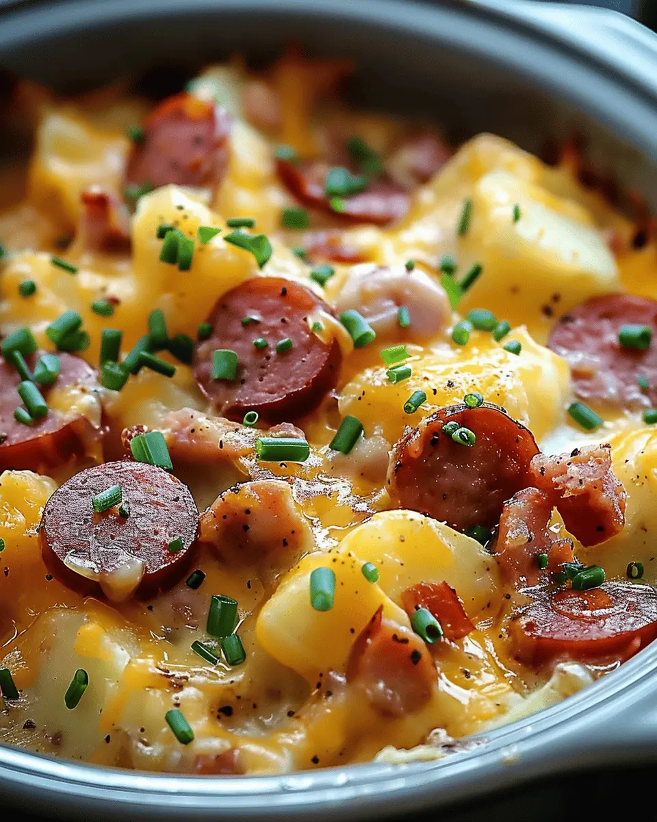 Crockpot Cheesy Potatoes and Kielbasa: Easy Comfort Food Delight