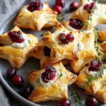 Cranberry Goat Cheese Puff Pastry Stars