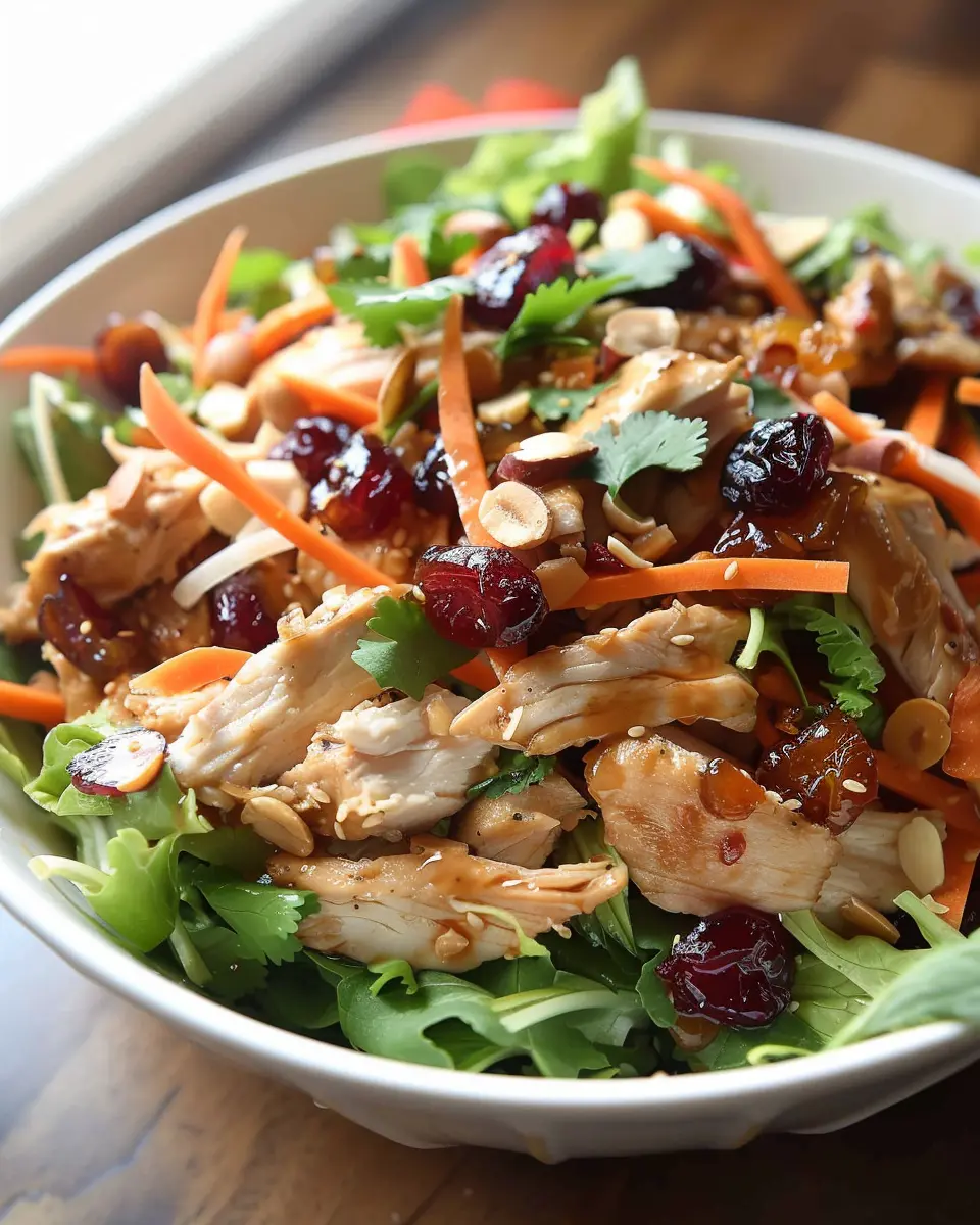 Asian Chicken Cranberry Salad: Easy and Flavorful Family Delight
