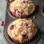 Cranberry Sauce Coffee Cake Muffins