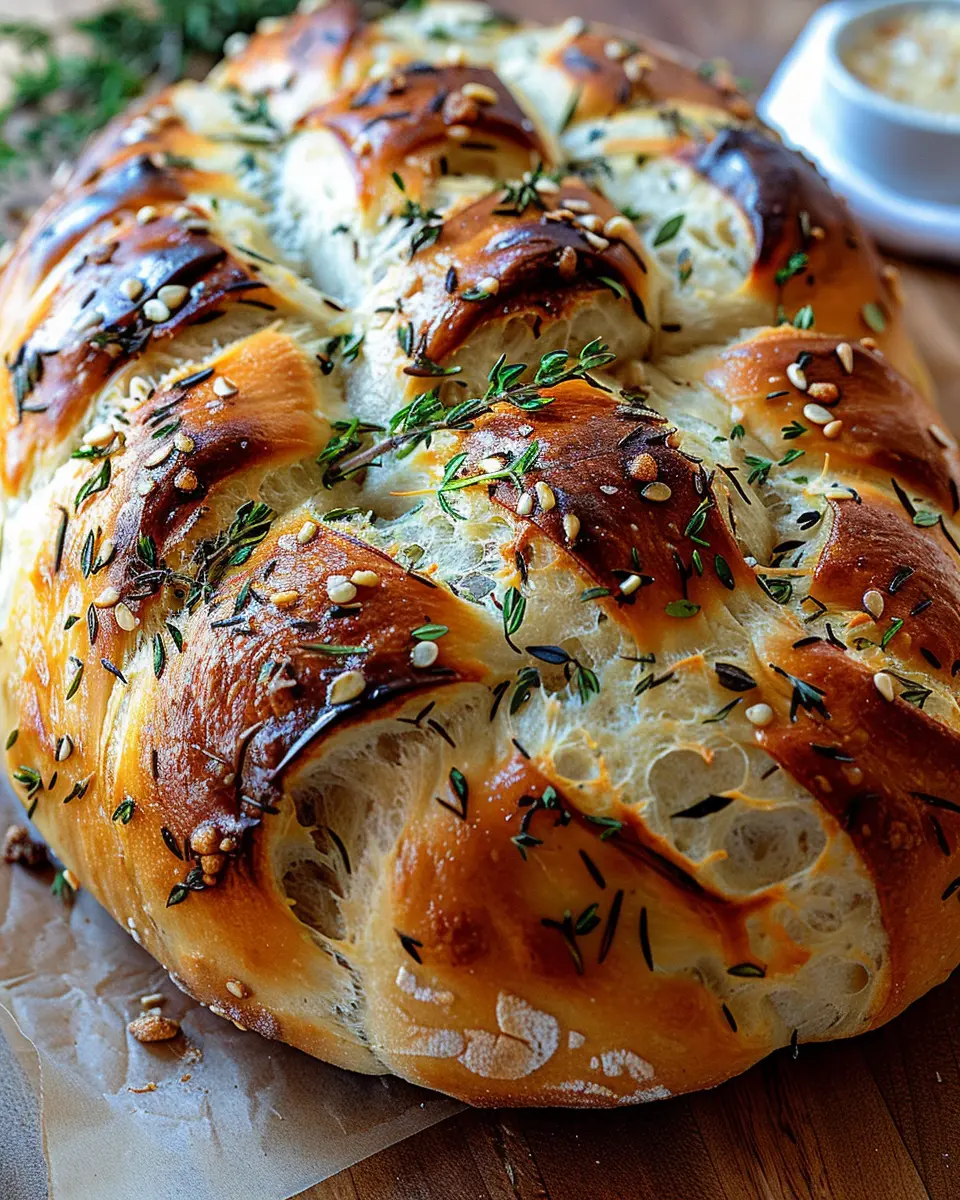 Garlic Herb Braided Bread: Easy Recipe for Homemade Delight