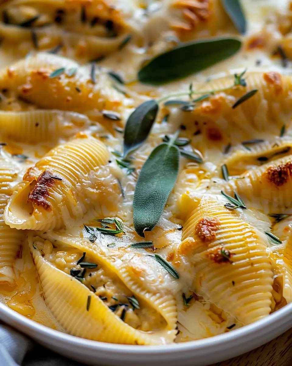 Pumpkin Gouda Stuffed Shells: Indulgent Brown Butter Sage Sauce