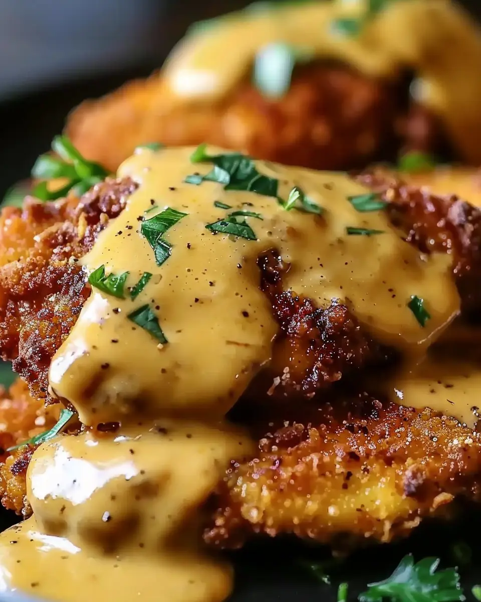 Pretzel Chicken: Juicy Delight with Mustard-Cheddar Sauce
