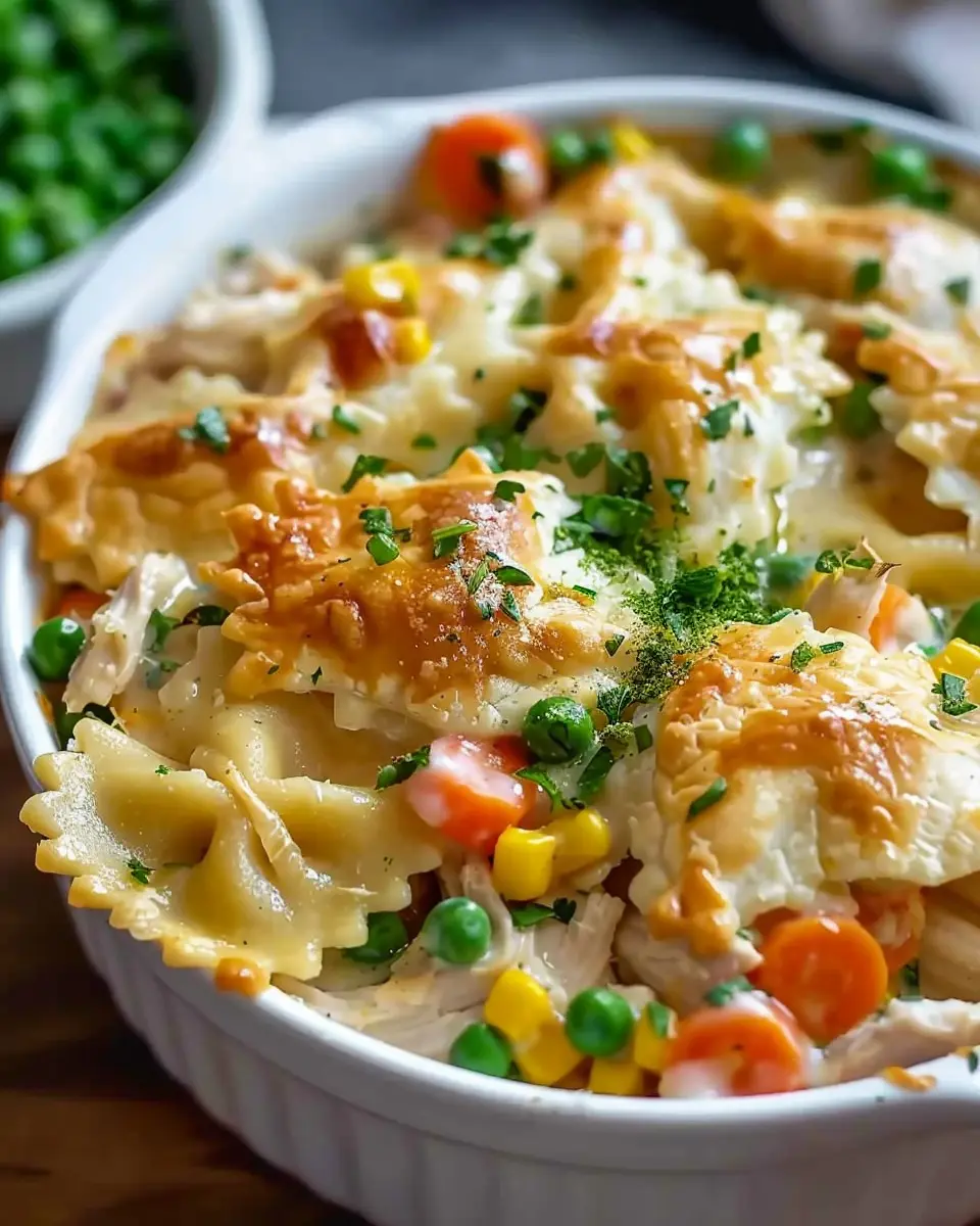 Chicken Pot Pie Pasta Recipe: Easy Comfort Food with Turkey Bacon