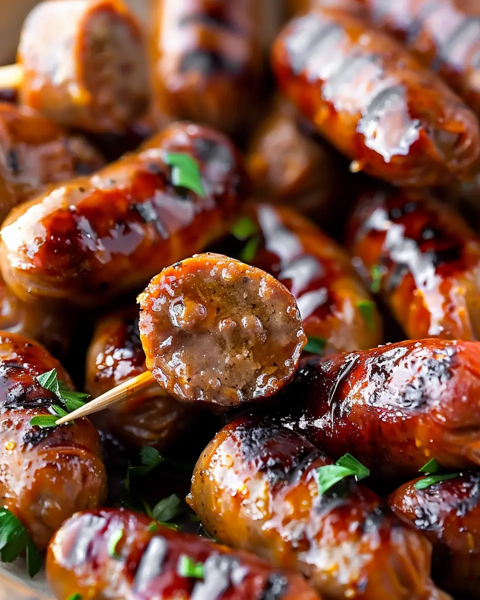 Beer brat bites: Juicy turkey bacon and beef goodness for all