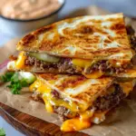 Juicy Blackstone Quesadilla Burger
