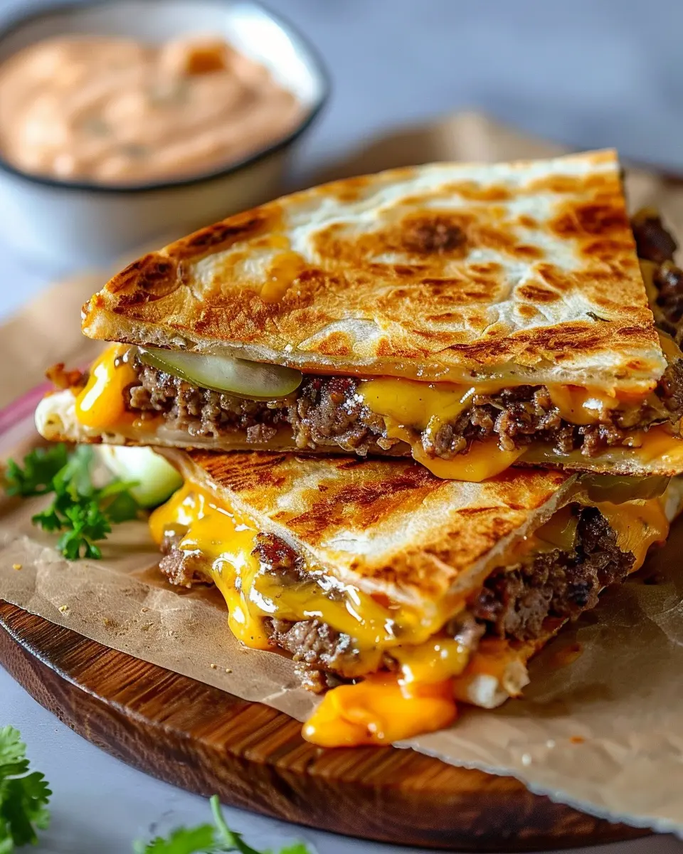 Juicy Blackstone Quesadilla Burger with Turkey Bacon Delight