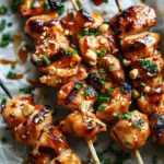 Grilled Asian Chicken Skewers with Honey Garlic Sauce