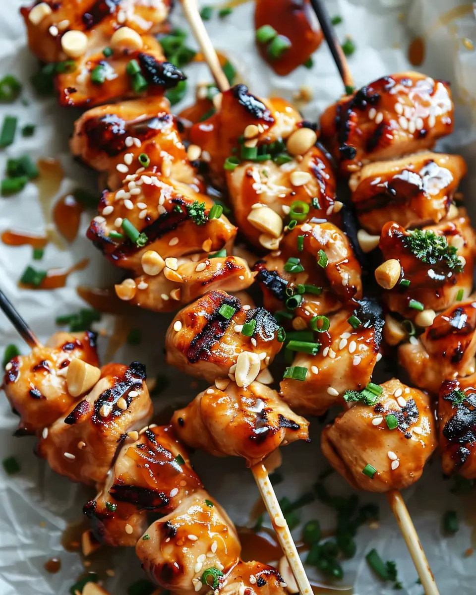 Grilled Asian Chicken Skewers with Honey Garlic Sauce: Easy and Delicious