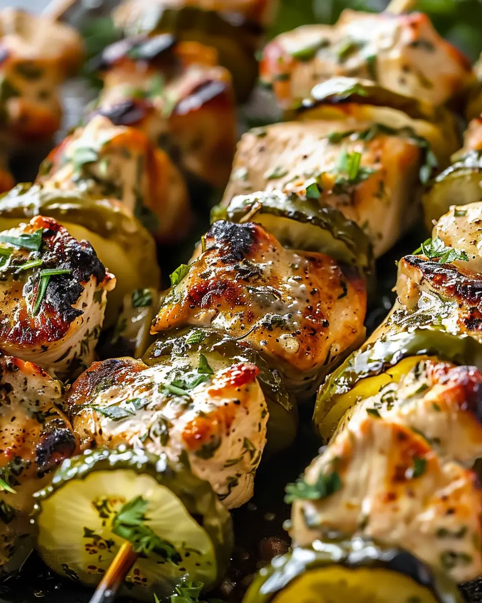 Dill Pickle Ranch Chicken Skewers: Juicy Flavor in Every Bite